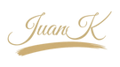 Gold 'Juan K' logo on a white background