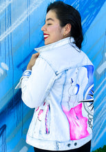 Load image into Gallery viewer, Rose Compass Custom  Trucker Jacket, Wearable Art
