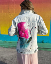 Load image into Gallery viewer, Rose Compass Custom  Trucker Jacket, Wearable Art
