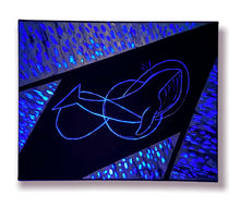 Load image into Gallery viewer, Infinity Whale, One of a kind acrylic on Canvas painting. Reactive to black light
